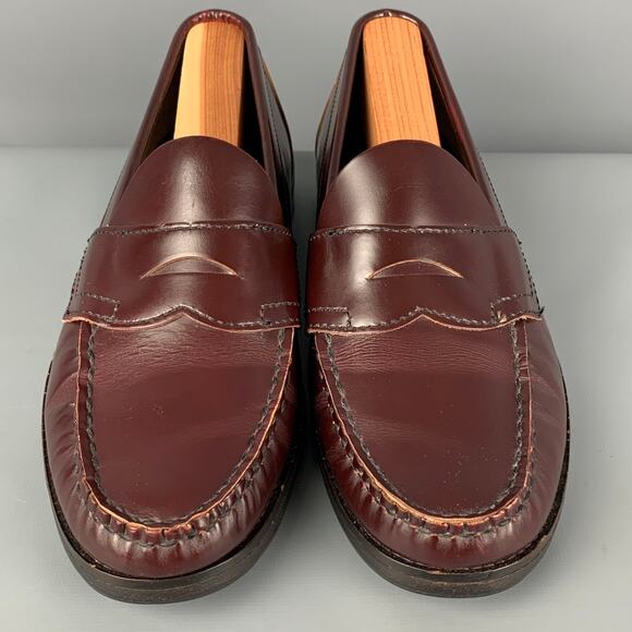 BASS Size 7 Burgundy Leather Penny Loafers - Picture 4 of 9